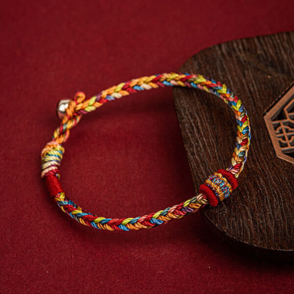 Buddha Stones Handmade Dragon Boat Festival Luck Colorful Rope Child Adult Bracelet - 图片 2
