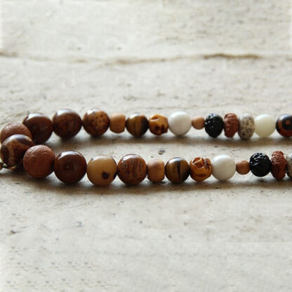 Buddha Stones Tibet 108 Mala Beads Nine Palaces Bagua Bodhi Seed Yak Bone Vajra Harmony Bracelet - 图片 18