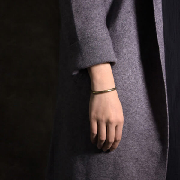 Buddha Stones Rustic Design Copper Balance Adjustable Cuff Bracelet - 图片 4