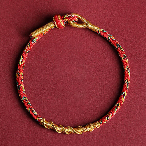 Buddha Stones Handmade Chinese Zodiac Natal Buddha Protection Strength Braided String Bracelet - 图片 8