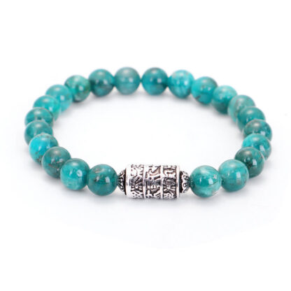 Buddha Stones Natural Lazurite Pietersite Unakite Om Mani Padme Hum Bead Positive Bracelet - 图片 3