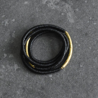 Ebony Wood Copper Balance Multilayered Bracelet - 图片 6
