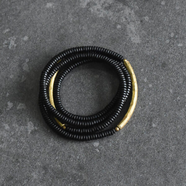 Ebony Wood Copper Balance Multilayered Bracelet - 图片 6