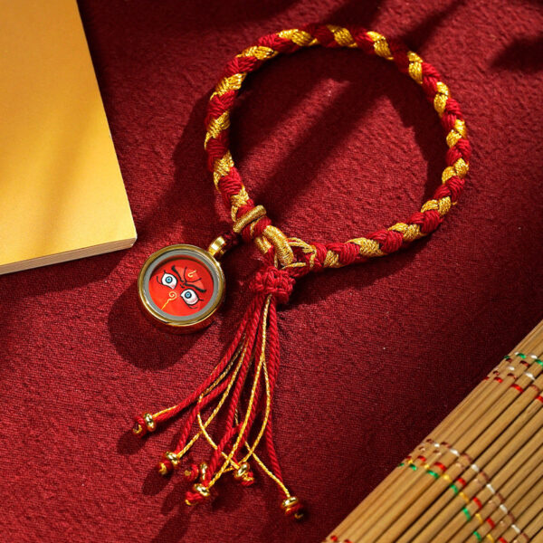 Handmade Tibetan Five God Of Wealth Dragon Scale Rope Luck Braid Bracelet - 图片 11