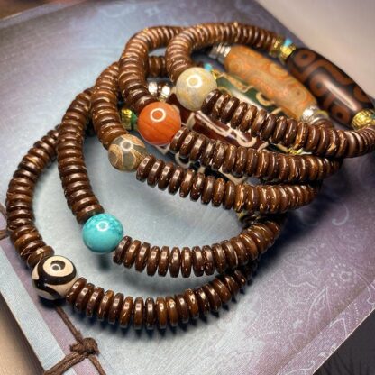 Buddha Stones Tibetan Nine-Eye Dzi Bead Wealth Bracelet - 图片 7