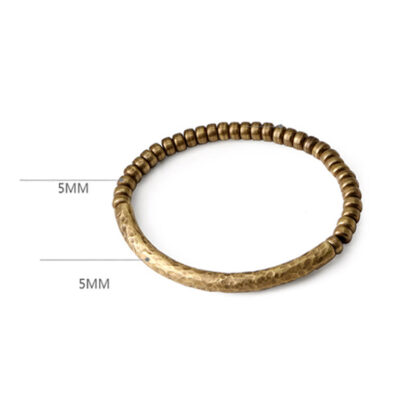 Simple Design Copper Brass Bead Luck Wealth Bracelet - 图片 7