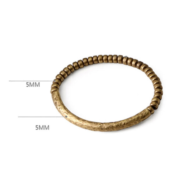 Simple Design Copper Brass Bead Luck Wealth Bracelet - 图片 7