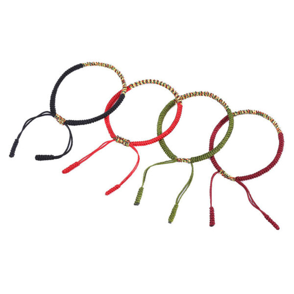 Buddha Stones Tibetan Handmade Multicolor King Kong Knot Luck Strength Braided Bracelet - 图片 16