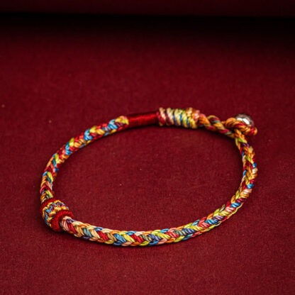 Buddha Stones Handmade Dragon Boat Festival Luck Colorful Rope Child Adult Bracelet - 图片 3