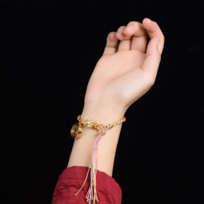 Buddha Stones Tibetan Handmade Luck Colorful String Single Double Wrap Braided Bracelet - 图片 9