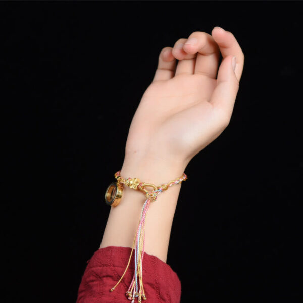 Buddha Stones Tibetan Handmade Luck Colorful String Single Double Wrap Braided Bracelet - 图片 9