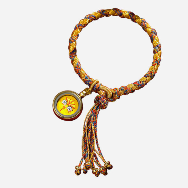Handmade Tibetan Five God Of Wealth Dragon Scale Rope Luck Braid Bracelet - 图片 5