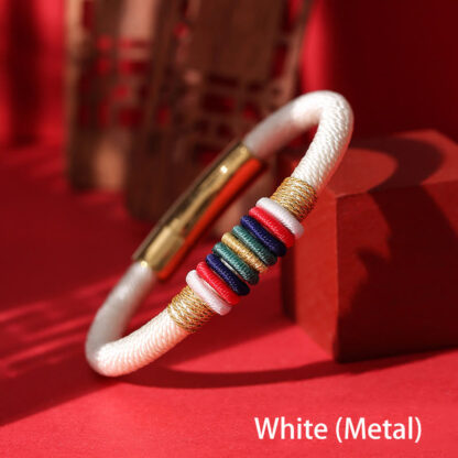Buddha Stones Tibetan Handmade Colorful King Kong Knot Five Elements Luck Braid String Bracelet - 图片 18
