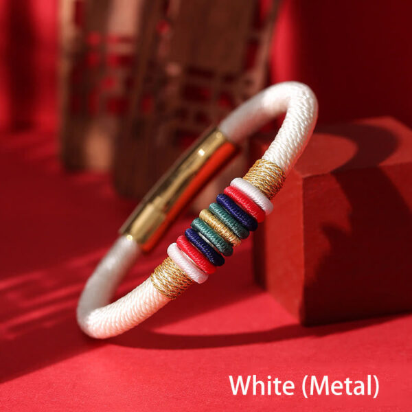 Buddha Stones Tibetan Handmade Colorful King Kong Knot Five Elements Luck Braid String Bracelet - 图片 18