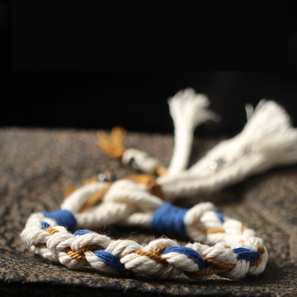Buddha Stones Tibet Zakiram Goddess of Wealth Thangka Handmade Luck Bracelet - 图片 7