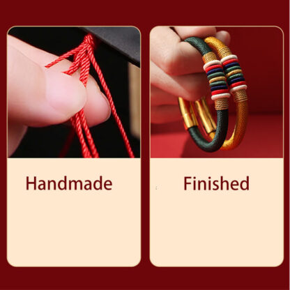 Buddha Stones Tibetan Handmade Colorful King Kong Knot Five Elements Luck Braid String Bracelet - 图片 22