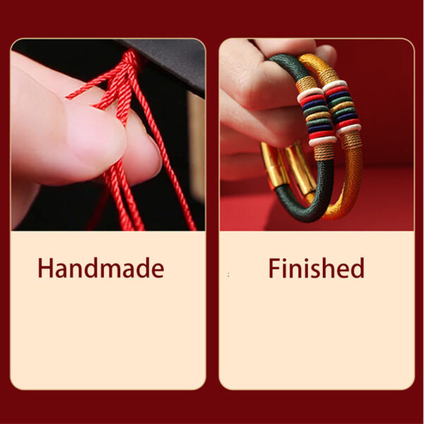 Buddha Stones Tibetan Handmade Colorful King Kong Knot Five Elements Luck Braid String Bracelet - 图片 22