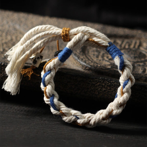 Buddha Stones Tibet Zakiram Goddess of Wealth Thangka Handmade Luck Bracelet - 图片 4