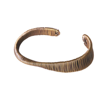 Simple Design Wrapped Copper Luck Wealth Adjustable Cuff Bracelet - 图片 14