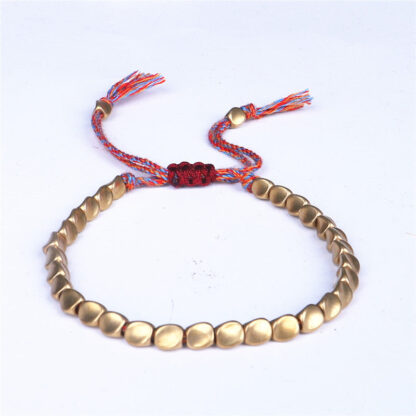 Buddha Stones Tibetan Copper Beads Healing Luck Bracelet - 图片 10