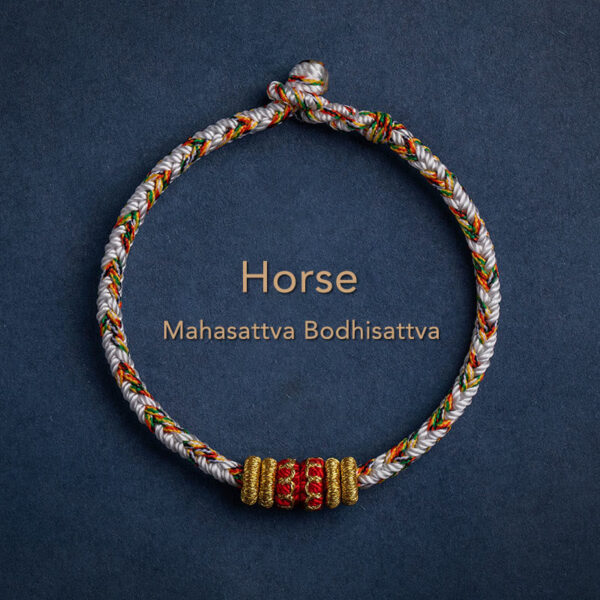 Buddha Stones Tibet Handmade Chinese Zodiac Natal Buddha Luck Strength Braided String Bracelet - 图片 18