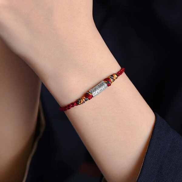 Handcrafted 925 Sterling Silver Everything Goes Well Design Protection Strength Bracelet Anklet - 图片 16