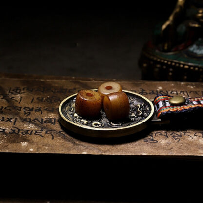 Buddha Stones Tibet 108 Mala Beads Yak Bone Amber Balance Bracelet - 图片 15