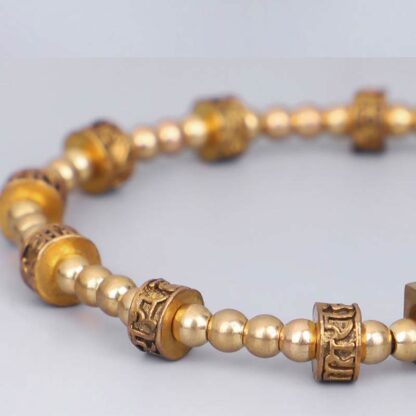 Buddha Stones Tibetan Curse Six True Words Wealth Bracelet - 图片 5