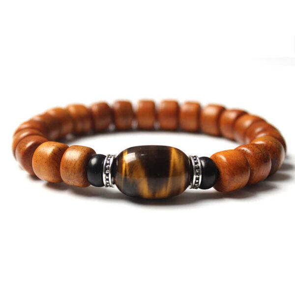 Buddha Stones Tibetan Yak Bone Om Mani Padme Hum Strength Bracelet - 图片 5