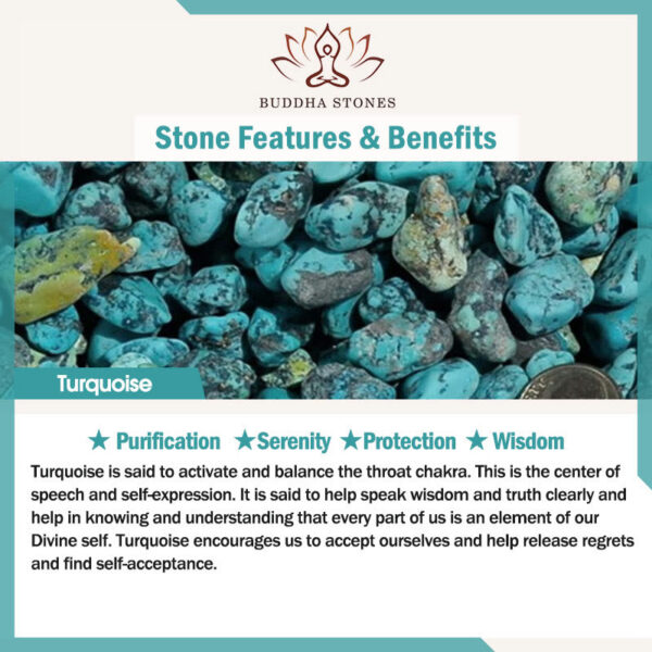 Buddha Stones Tibetan Nine-Eye Dzi Bead Om Mani Padme Hum Turquoise Protection Rotatable Bracelet - 图片 9