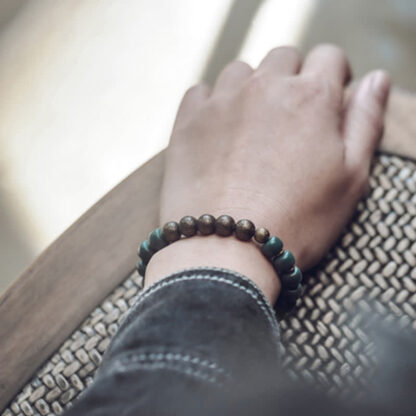 Buddha Stones Tibetan Cyan Bodhi Seed Copper Success Bracelet - 图片 4