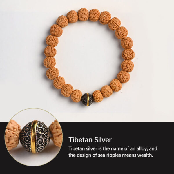 Tibet Rudraksha Bodhi Seed Wealth Auspiciousness Bracelet - 图片 3