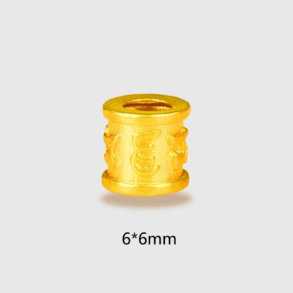 Tibet 999 Gold Om Mani Padme Hum Engraved Protection Lucky Bead Bracelet - 图片 8