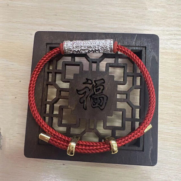 Tibet Handmade Tai Sui Rope Protection Strength Braided Bracelet - 图片 4