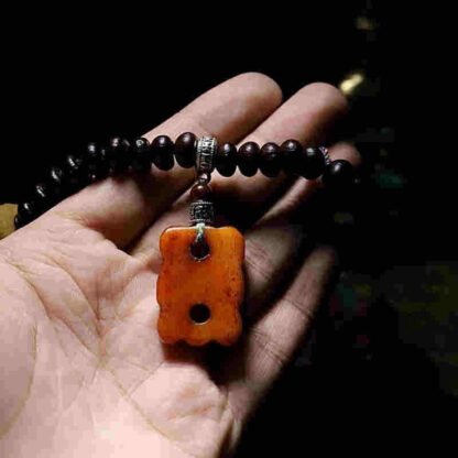 Tibet 108 Mala Beads Purple Bodhi Seed Bagua Vajra Auspiciousness Bracelet - 图片 15