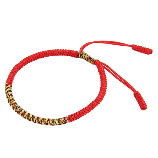 Buddha Stones Tibetan Handmade Multicolor King Kong Knot Luck Strength Braided Bracelet - 图片 8