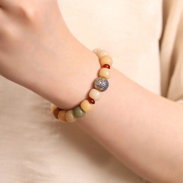 Natural Bodhi Seed The Lord of the Corpse Forest Om Mani Padme Hum Wisdom Bracelet - 图片 8