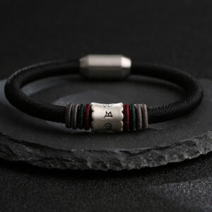 Buddha Stones 999 Sterling Silver Om Mani Padme Hum Peace Magnetic Buckle Bracelet