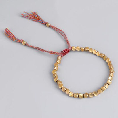 Buddha Stones Tibetan Copper Beads Healing Luck Bracelet - 图片 3