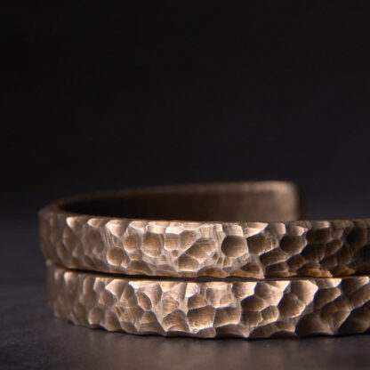 Buddha Stones Simple Design Copper Wealth Cuff Bracelet - 图片 8