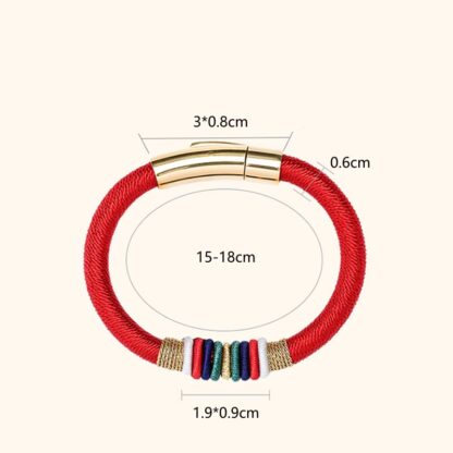 Buddha Stones Tibetan Handmade Colorful King Kong Knot Five Elements Luck Braid String Bracelet - 图片 10