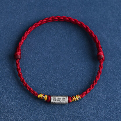 Handcrafted 925 Sterling Silver Everything Goes Well Design Protection Strength Bracelet Anklet - 图片 15