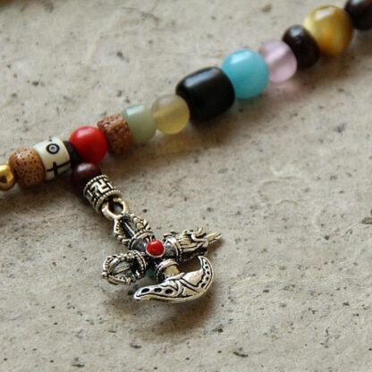 Buddha Stones Tibet 108 Mala Beads Nine Palaces Bagua Bodhi Seed Yak Bone Vajra Harmony Bracelet - 图片 8