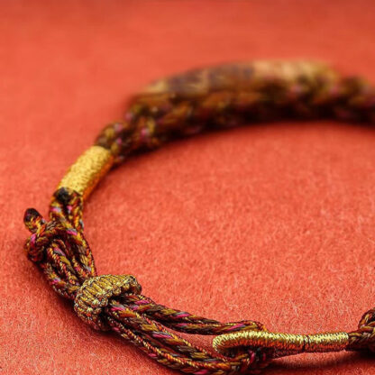 Buddha Stones Tibetan Five God Of Wealth Thangka Luck Braid String Bracelet - 图片 11