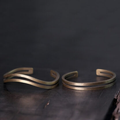 Buddha Stones Rustic Copper Luck Viking Cuff Bracelet - 图片 16