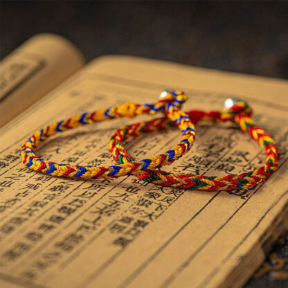 Buddha Stones 'May you be good fortune and success' Lucky Multicolored Bracelet - 图片 2