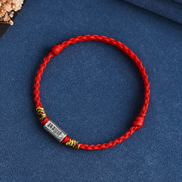 Handcrafted 925 Sterling Silver Everything Goes Well Design Protection Strength Bracelet Anklet - 图片 22