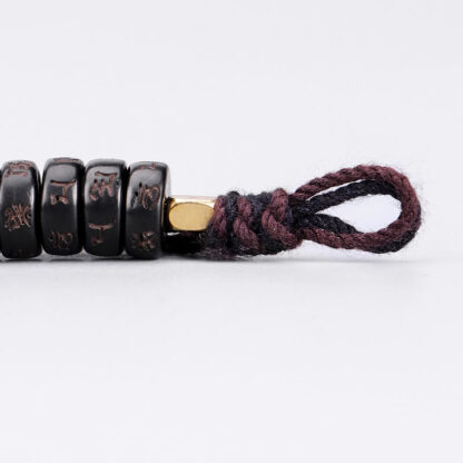 Buddha Stones Tibetan Coconut Shell Beads Engraved Om Mani Padme Hum Mantra Positive String Bracelet - 图片 5
