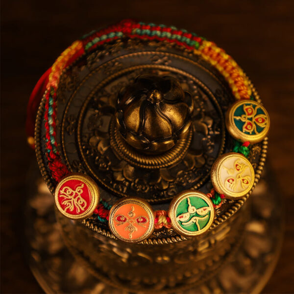 Tibetan Five God Of Wealth Colorful Rope Braided Luck Bracelet - 图片 6