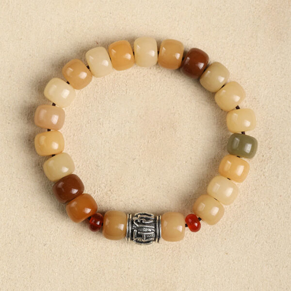 Natural Bodhi Seed The Lord of the Corpse Forest Om Mani Padme Hum Wisdom Bracelet - 图片 11